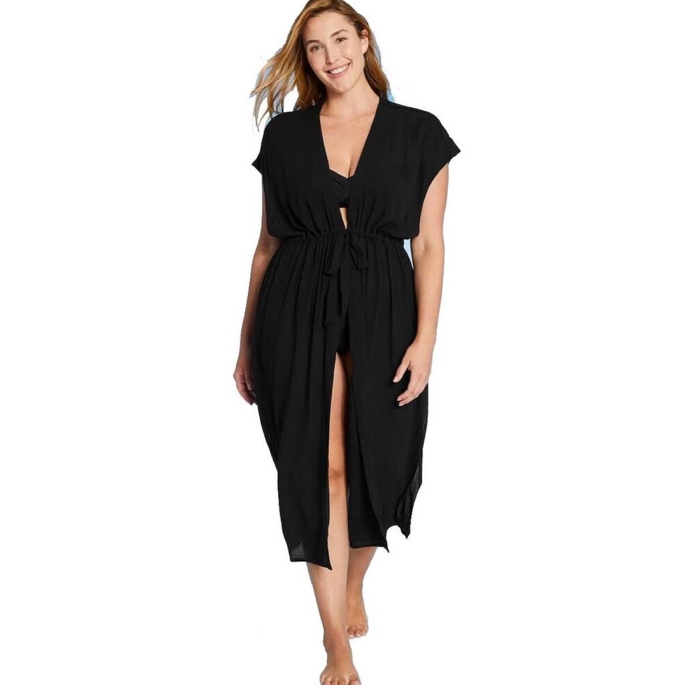Kona Sol Black Swim Coverup